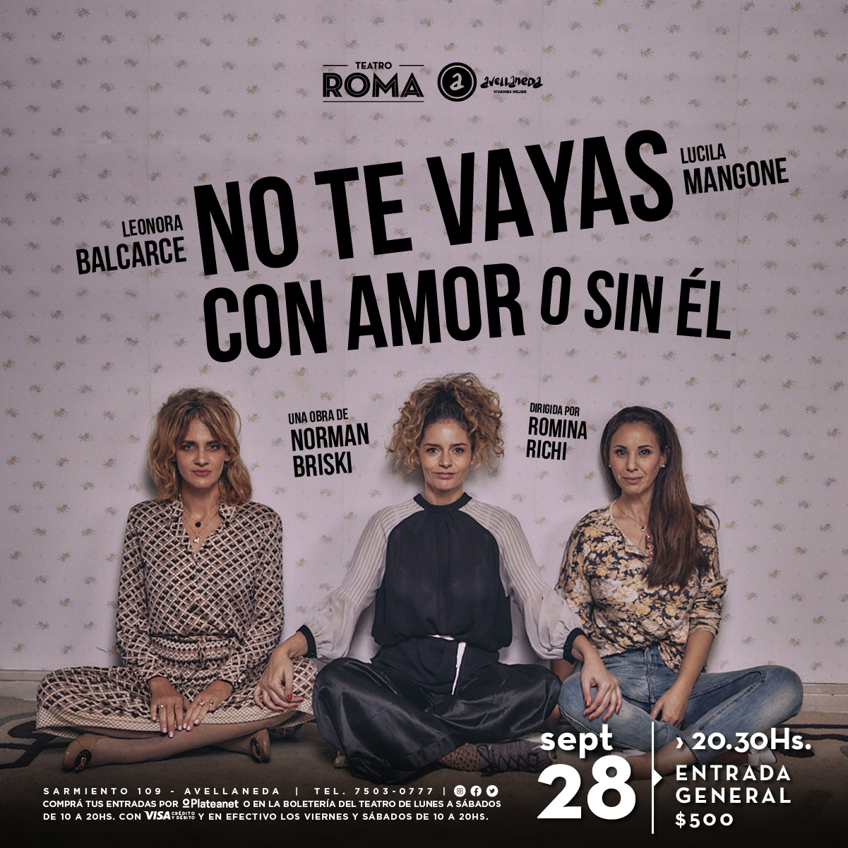 No te vayas con amor o sin él