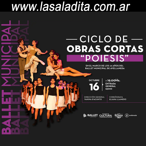 Ciclo de obras cortas » Poiesis» – 10 años del Ballet Municipal de Avellaneda