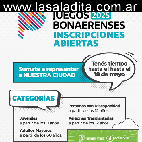 ✅ ¡INSCRIPCIONES ABIERTAS PARA LOS JUEGOS BONAERENSES 2025!