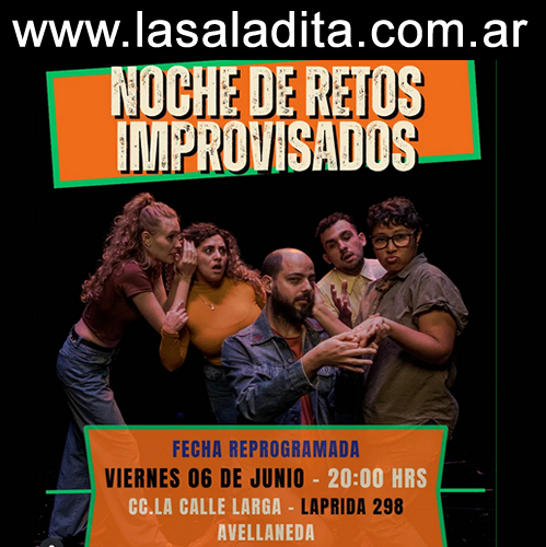 “Noche de Retos Improvisados” en La Calle Larga: humor, música y teatro en Avellaneda